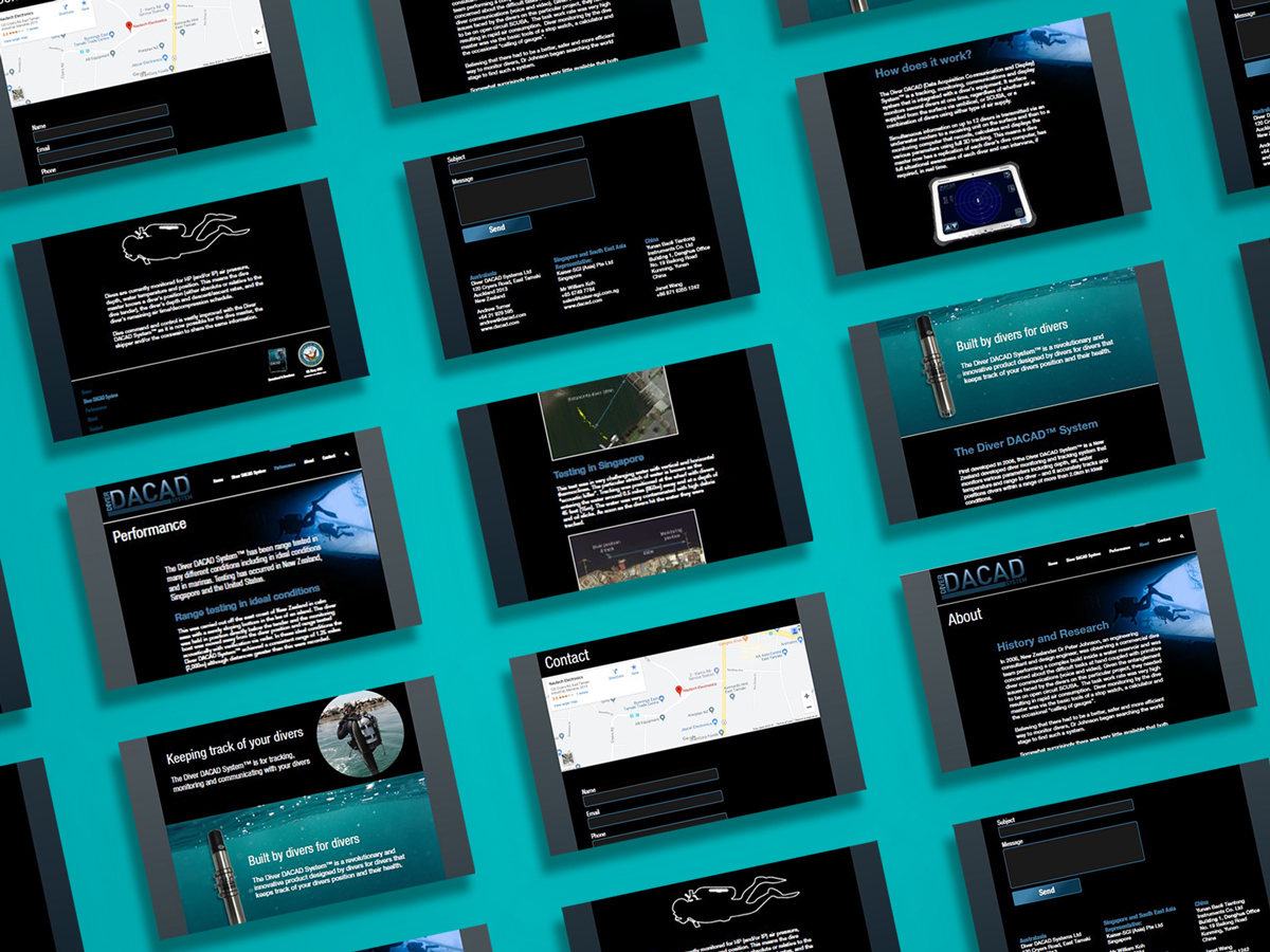 multiple snippets of the website