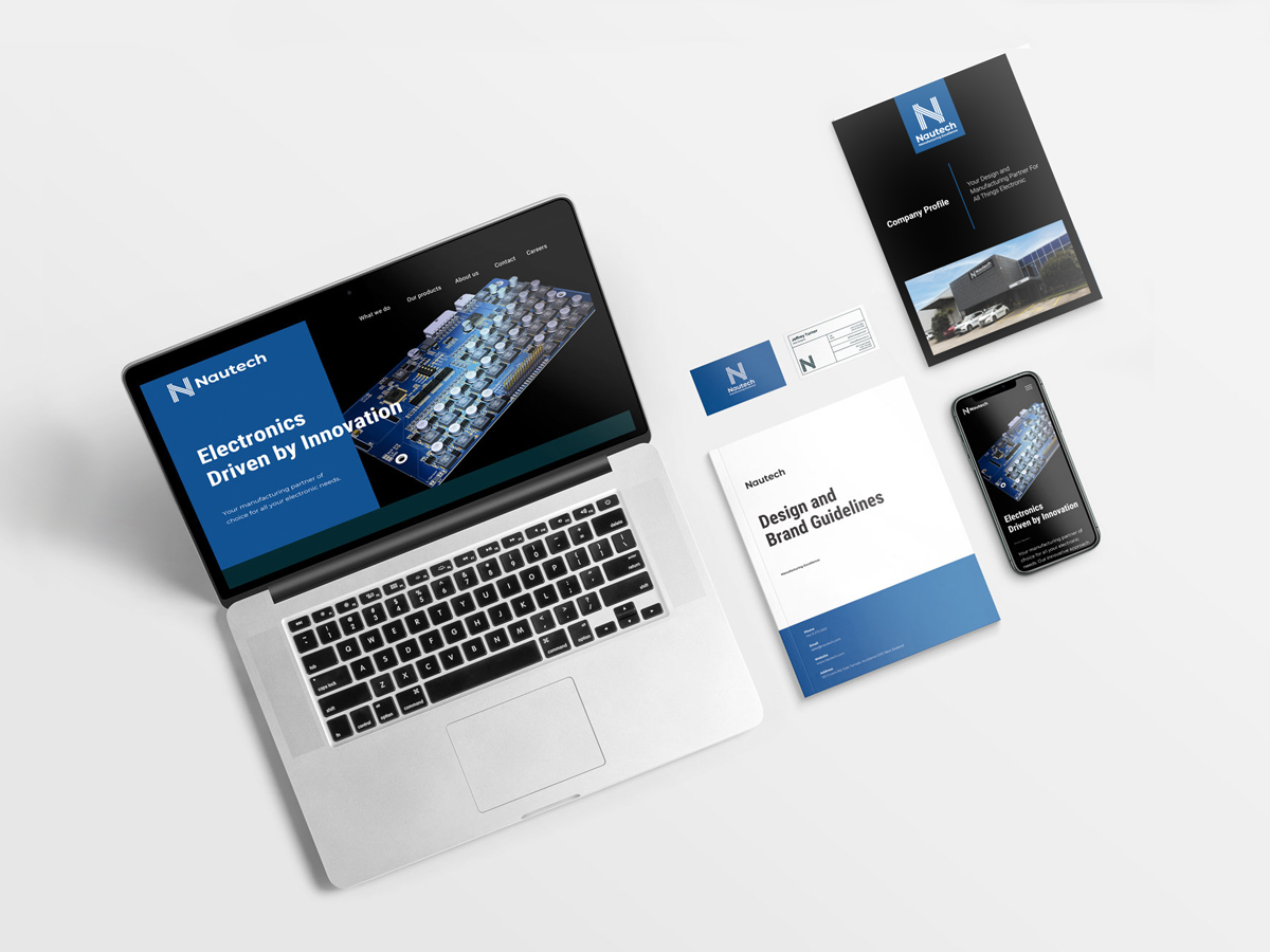 website and branding documents for Nautech