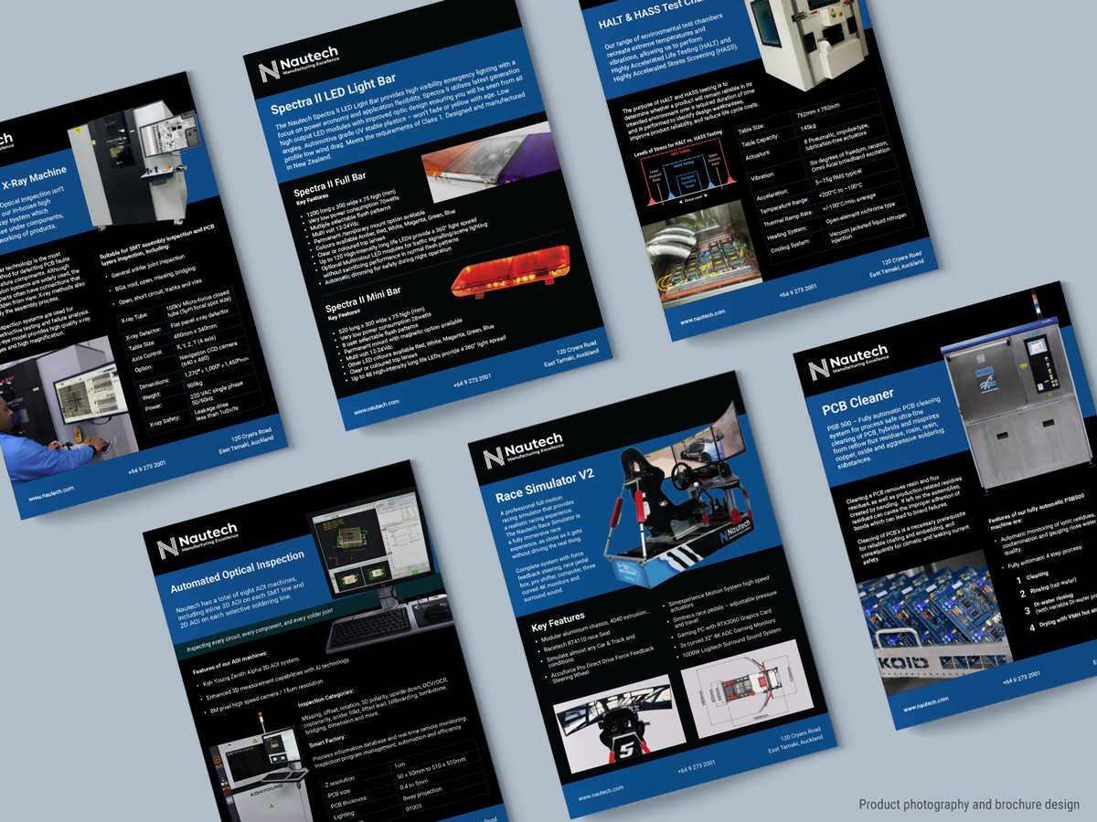 leaflets about the services and equipment