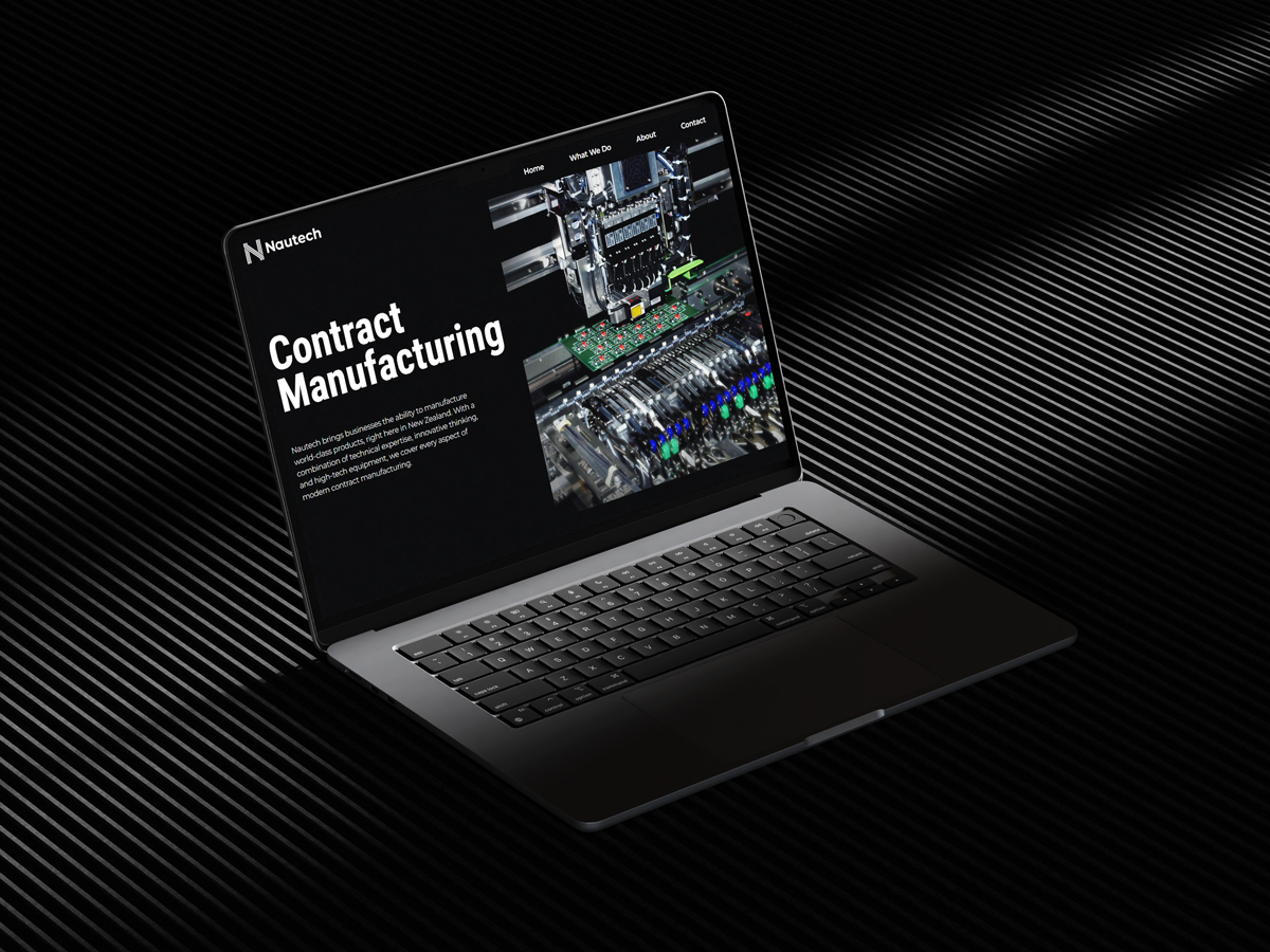Laptop displaying website